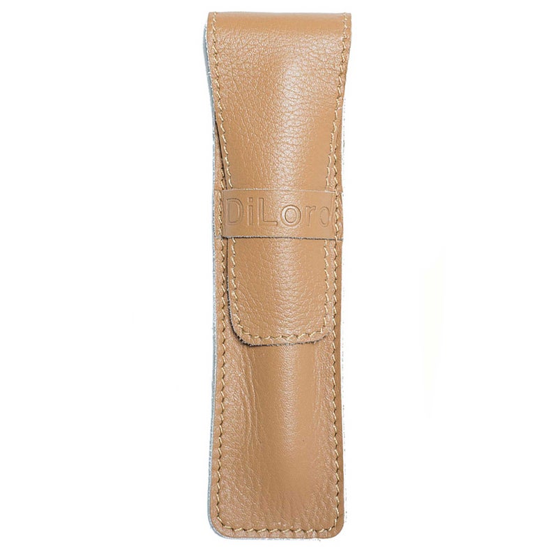 DiLoro Full Grain Genuine Leather Single Pen Case Sleeve Holder Pouch Pencil Protector (Buffalo Caramel) - Image 1